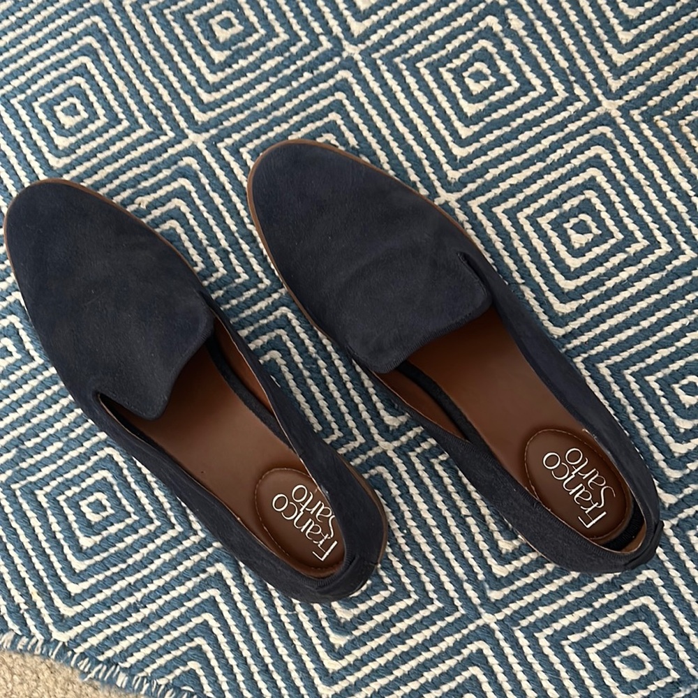 Lightly wore blue loafers size 10